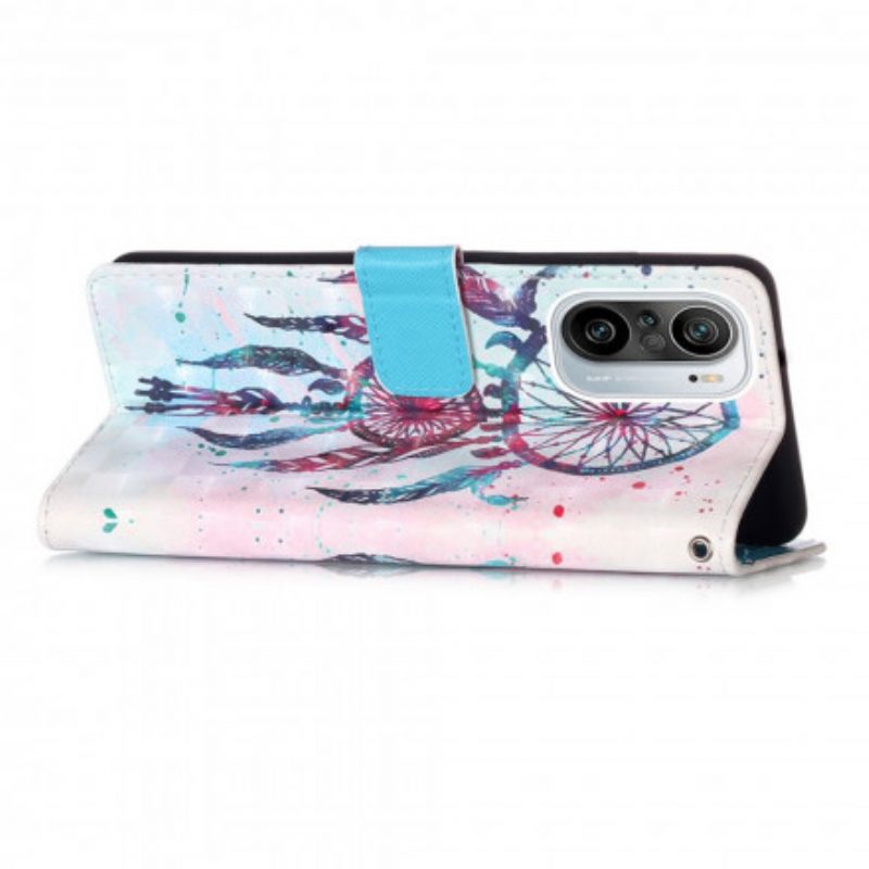 Flip Case Für Poco F3 Aquarell-traumfänger