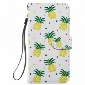 Flip Case Für Poco F3 Mehrere Ananas