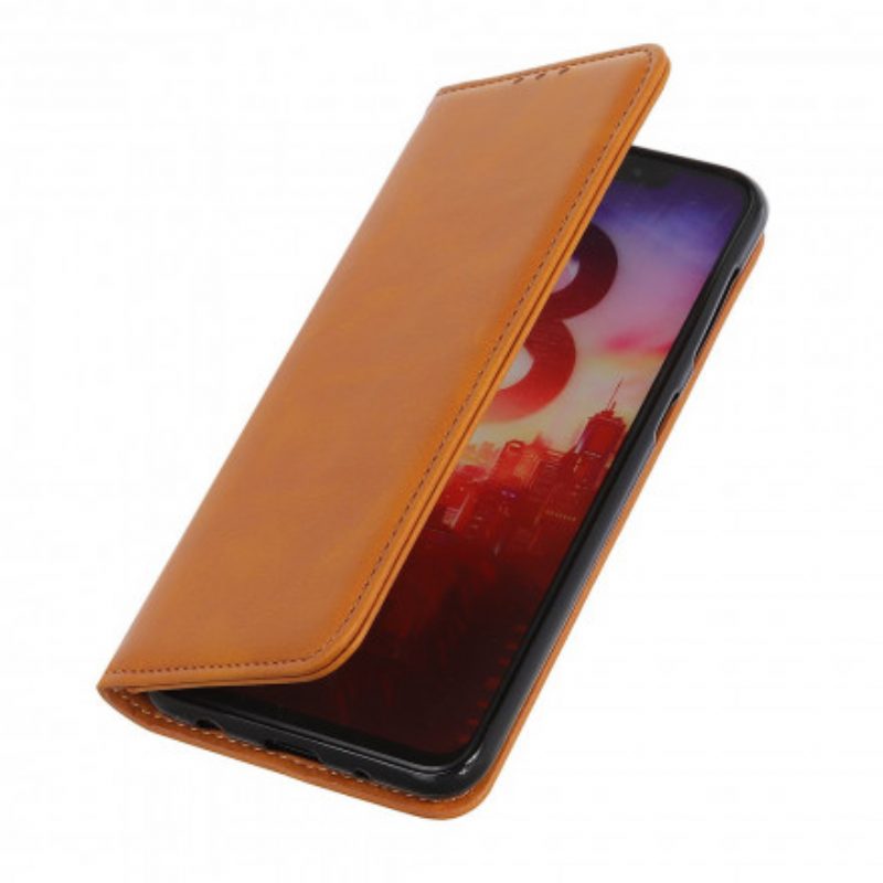 Schutzhülle Für Poco F3 Flip Case Elegantes Spaltleder