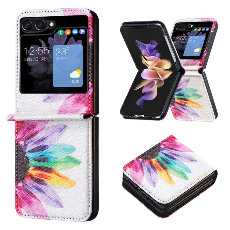 Hülle Für Samsung Galaxy Z Flip 5 Aquarellblume