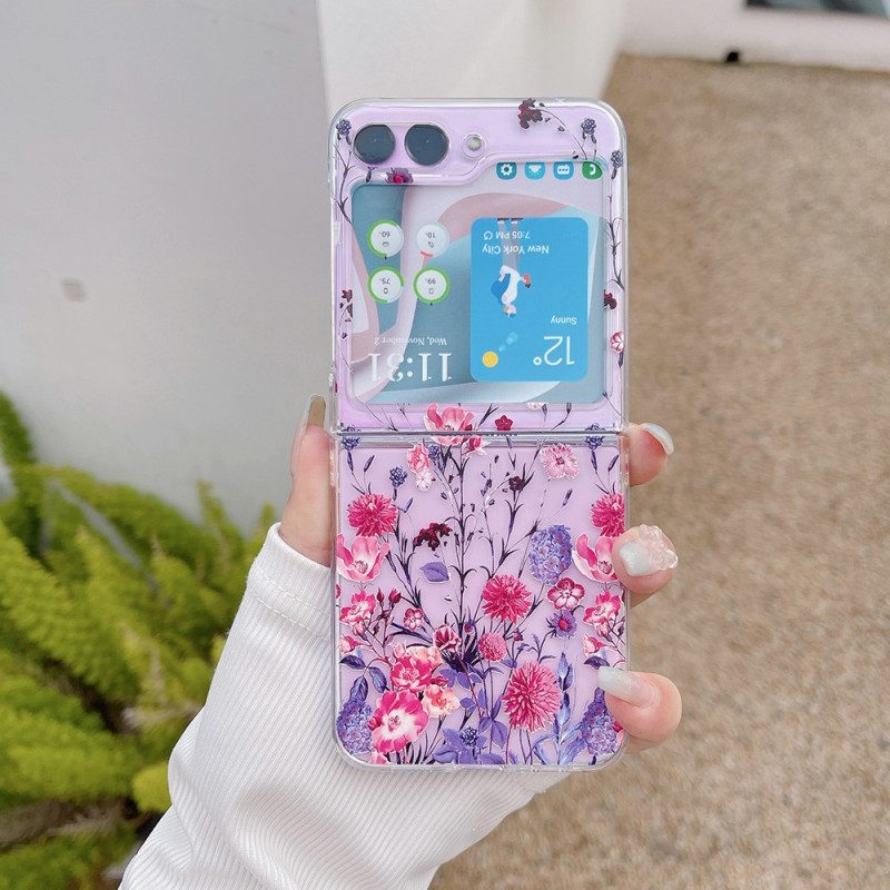 Hülle Für Samsung Galaxy Z Flip 5 Transparent Blumig