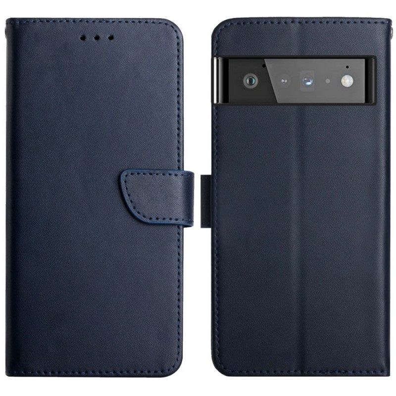 Flip Case Für Google Pixel 6 Pro Echtes Nappaleder