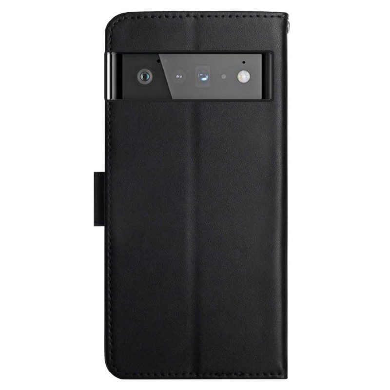 Flip Case Für Google Pixel 6 Pro Echtes Nappaleder