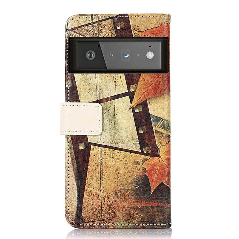 Flip Case Für Google Pixel 6 Pro Eiffelturm Im Herbst