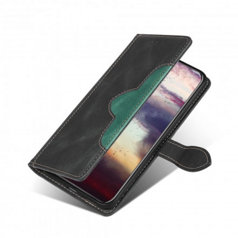 Flip Case Für Google Pixel 6 Pro Kunstleder Bicolor Stylisch