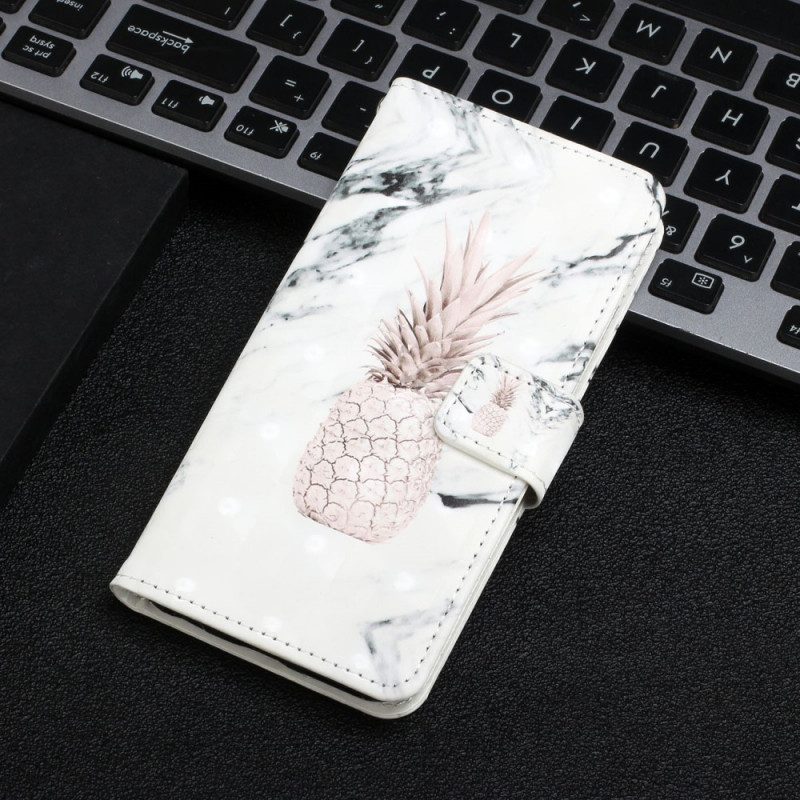 Flip Case Für Google Pixel 6 Pro Lichtpunkt Ananas