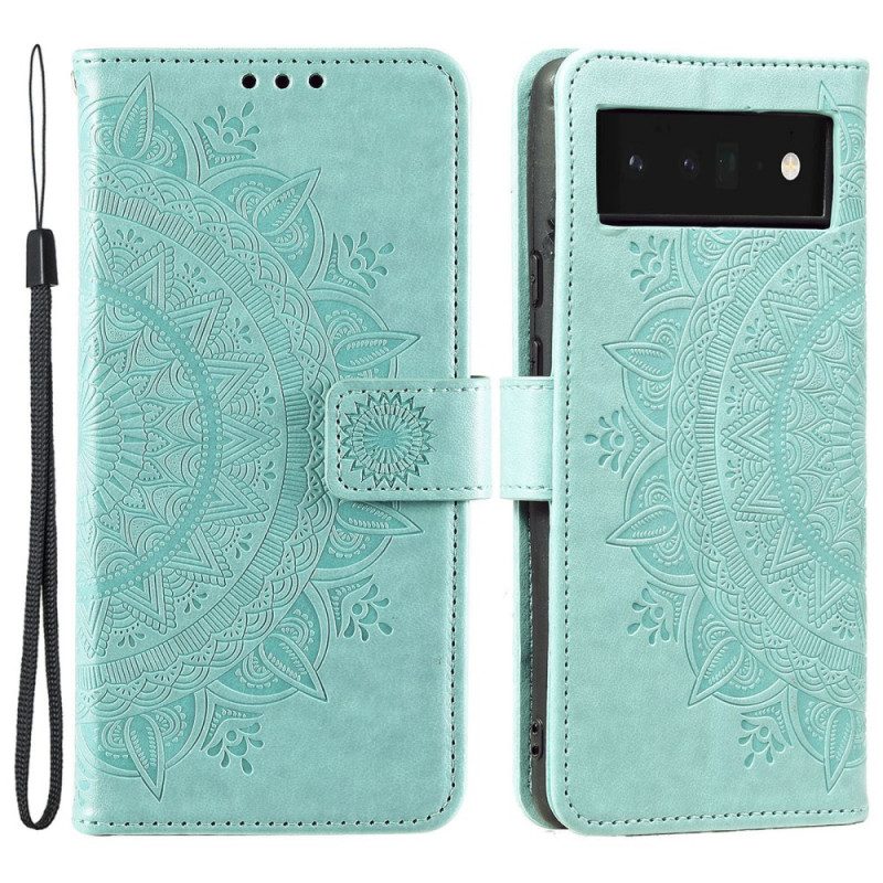 Flip Case Für Google Pixel 6 Pro Sonnenmandala