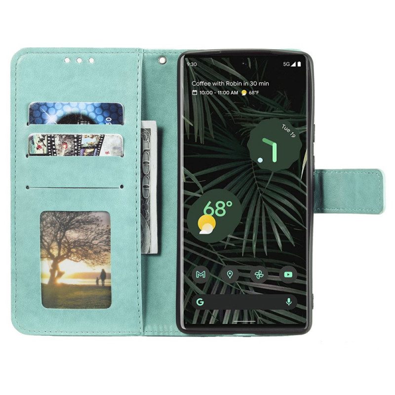 Flip Case Für Google Pixel 6 Pro Sonnenmandala