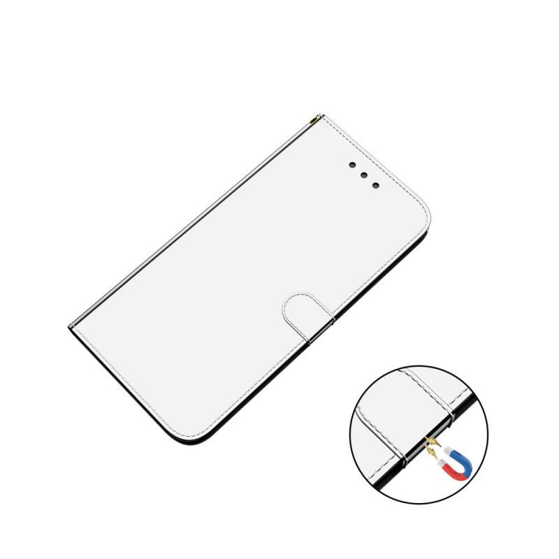 Flip Case Für Google Pixel 6 Pro Spiegelabdeckung Aus Kunstleder