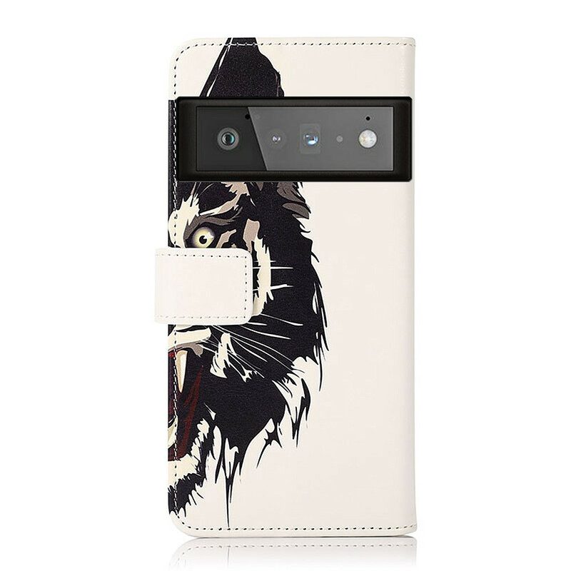 Flip Case Für Google Pixel 6 Pro Wilder Tiger