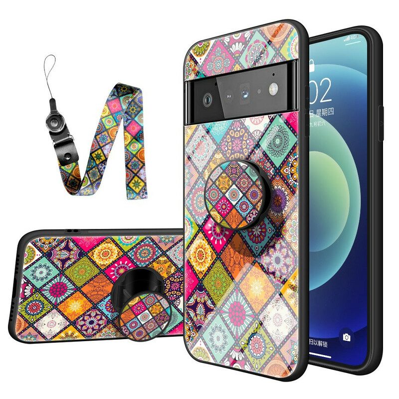 Hülle Für Google Pixel 6 Pro Patchwork-magnethalter