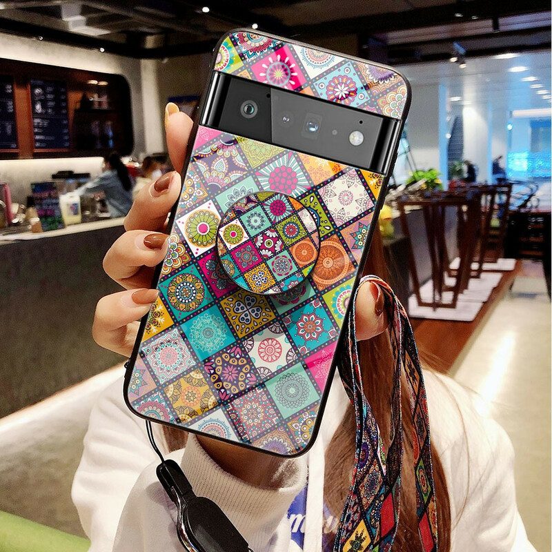 Hülle Für Google Pixel 6 Pro Patchwork-magnethalter