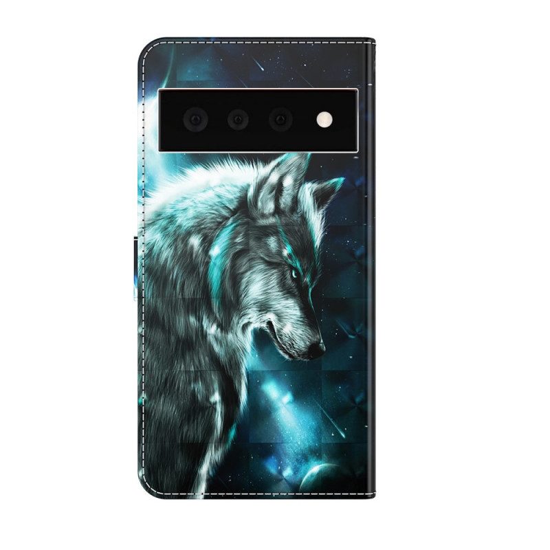 Lederhüllen Für Google Pixel 6 Pro Majestätischer Wolf