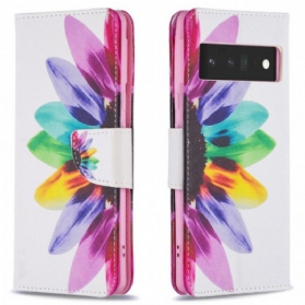 Schutzhülle Für Google Pixel 6 Pro Flip Case Aquarellblume