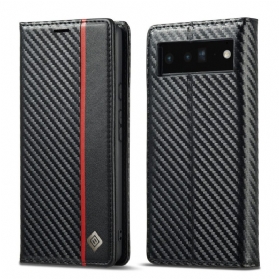 Schutzhülle Für Google Pixel 6 Pro Flip Case Kohlefaser Lc.imeeke