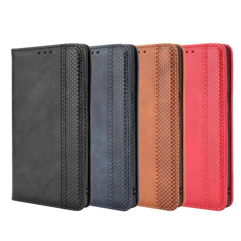 Schutzhülle Für Google Pixel 6 Pro Flip Case Stilisierter Vintage-ledereffekt