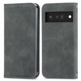 Schutzhülle Für Google Pixel 6 Pro Flip Case Vintage-skin-touch-design