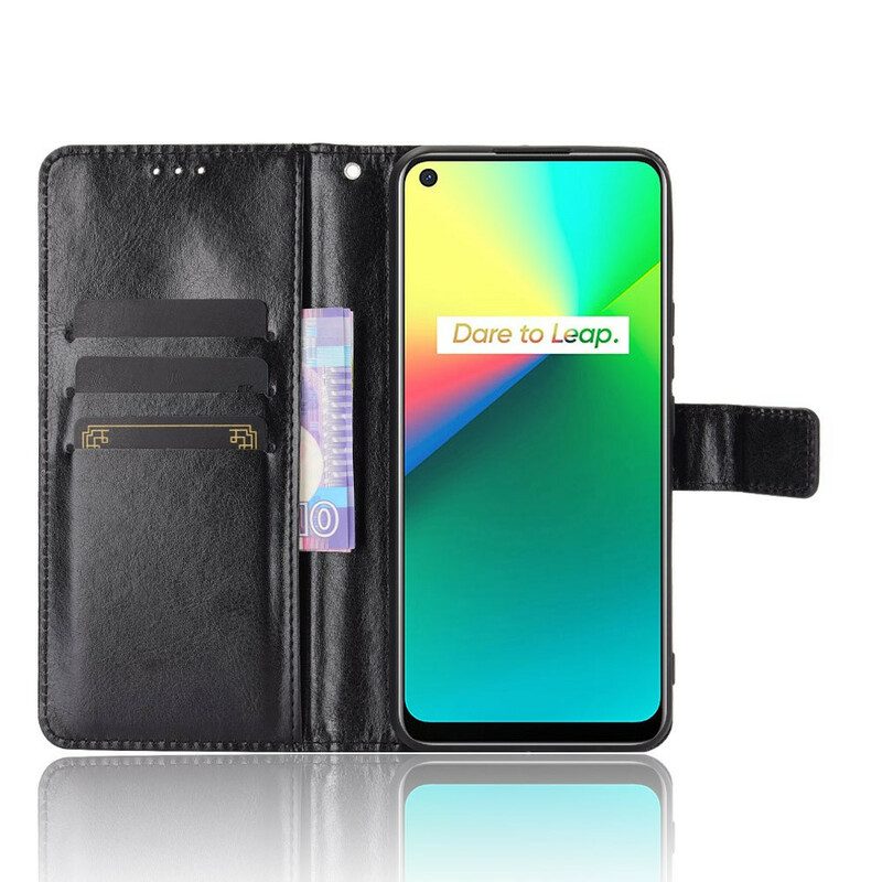 Flip Case Für Realme 7i Auffälliges Kunstleder