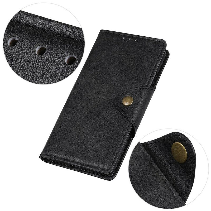 Flip Case Für Samsung Galaxy Note 20 Ultra Knopf Aus Kunstleder