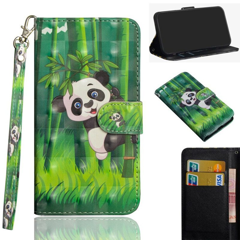 Flip Case Für Samsung Galaxy Note 20 Ultra Panda Und Bambus