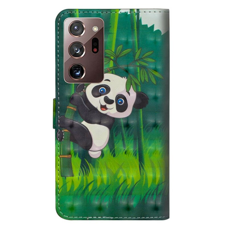 Flip Case Für Samsung Galaxy Note 20 Ultra Panda Und Bambus