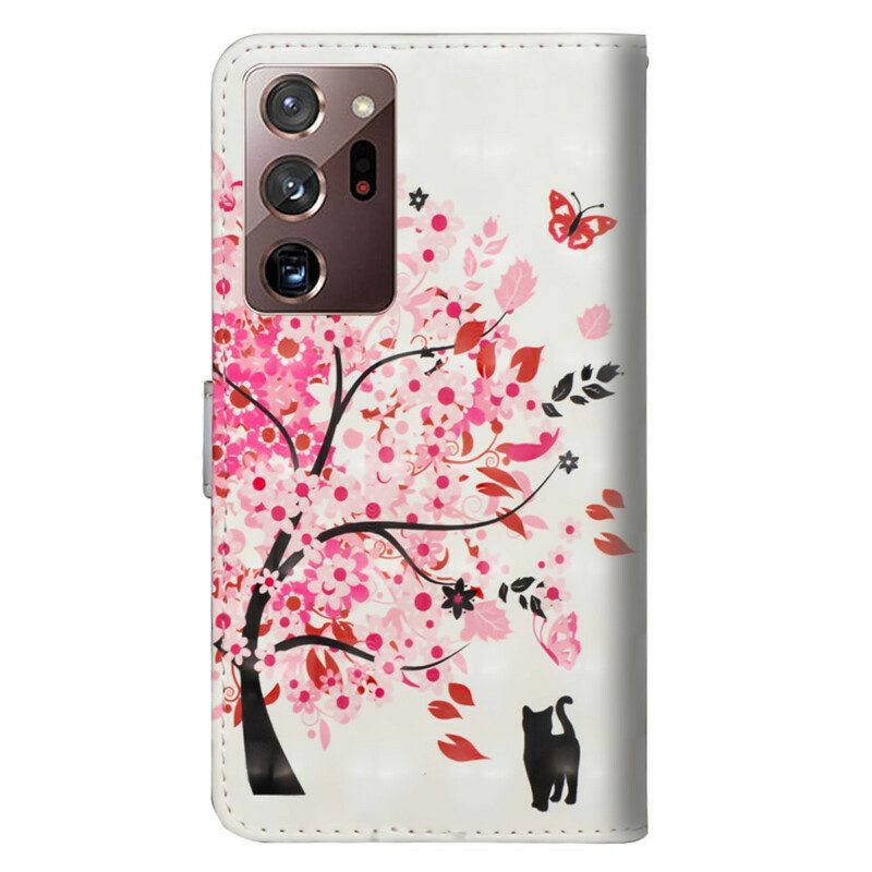 Flip Case Für Samsung Galaxy Note 20 Ultra Rosa Baum