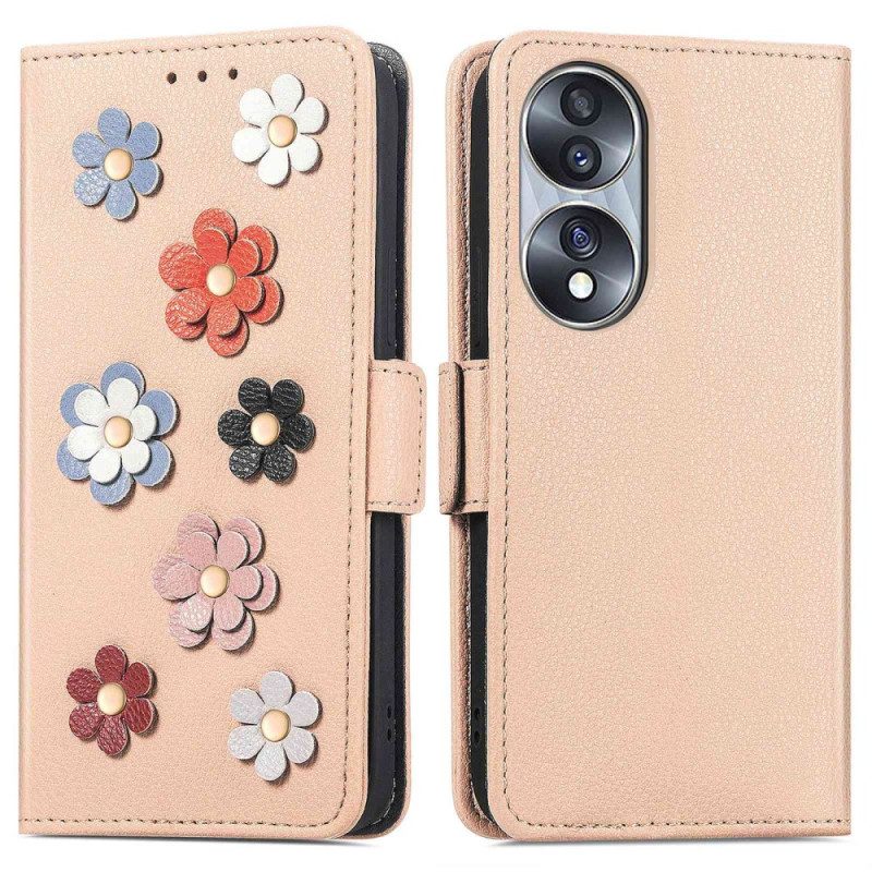 Flip Case Für Honor 70 3d-blumen