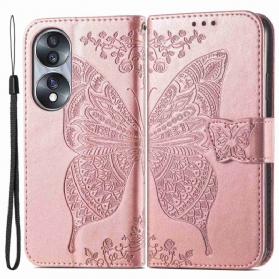 Flip Case Für Honor 70 Barocker Schmetterling