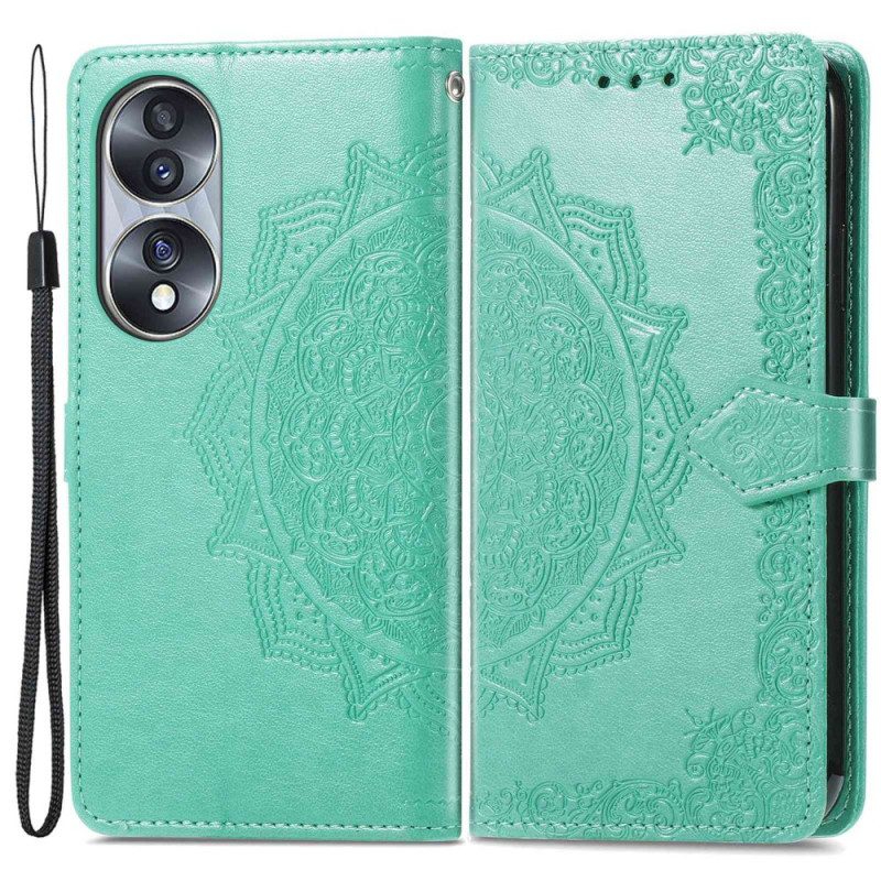 Flip Case Für Honor 70 Mandala-mittelalter