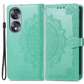 Flip Case Für Honor 70 Mandala-mittelalter