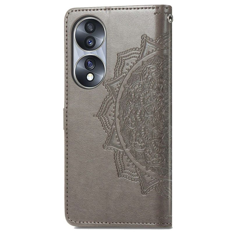 Flip Case Für Honor 70 Mandala-mittelalter