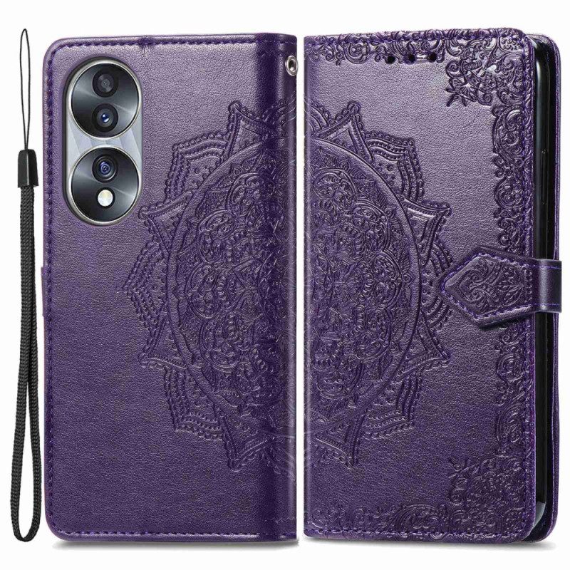 Flip Case Für Honor 70 Mandala-mittelalter