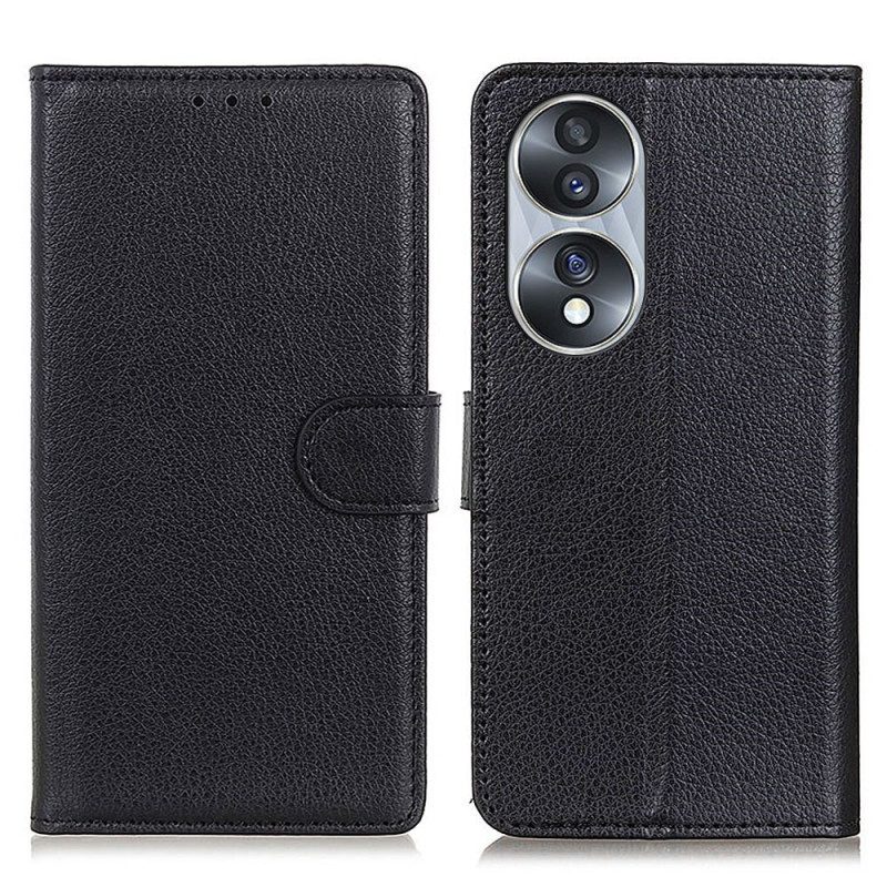 Flip Case Für Honor 70 Traditionelles Kunstleder