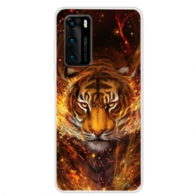 Hülle Für Huawei P40 Feuertiger