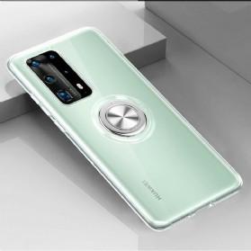 Hülle Für Huawei P40 Transparenter Einfacher Metallring