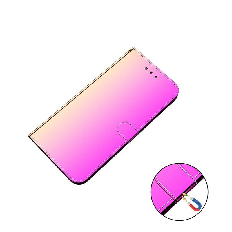 Lederhüllen Für Huawei P40 Spiegelabdeckung Aus Kunstleder