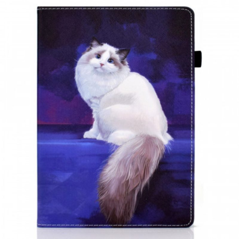 Case Für iPad Air (2022) (2020) Weiße Katze