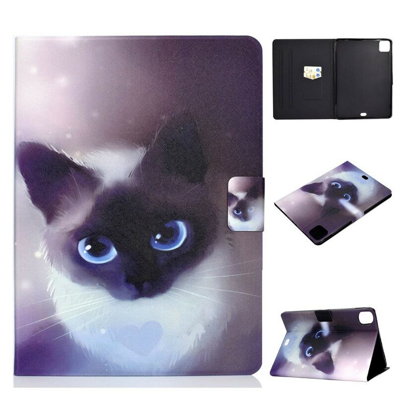 Flip Case Für iPad Air (2022) (2020) Blauäugige Katze