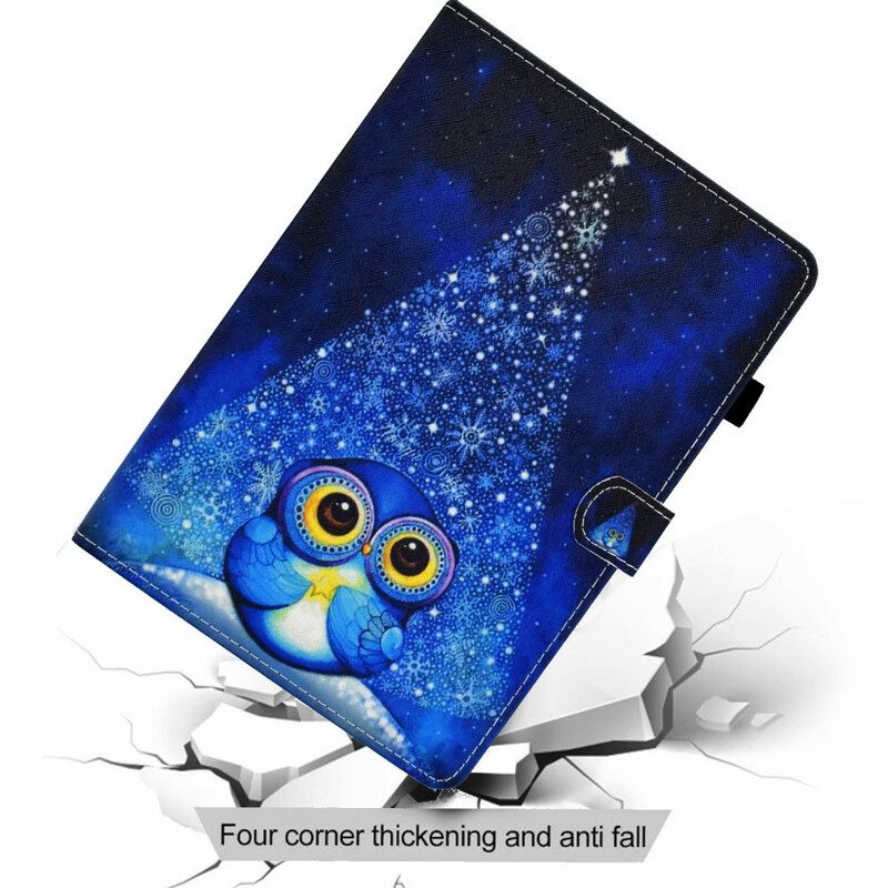 Flip Case Für iPad Air (2022) (2020) Blaue Eule