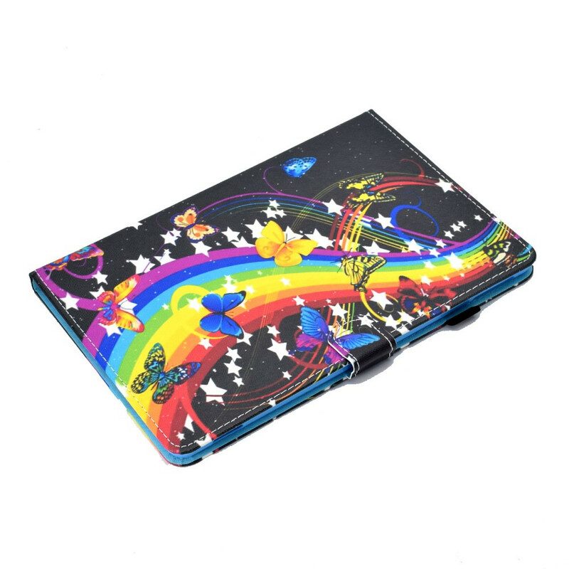 Flip Case Für iPad Air (2022) (2020) Regenbogen-schmetterlinge