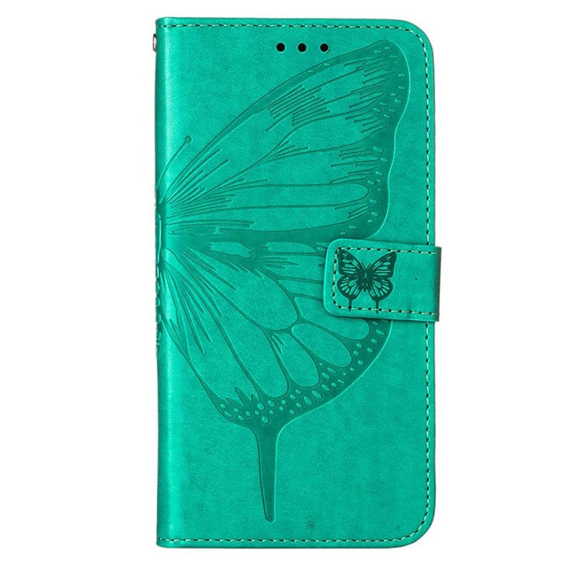 Flip Case Für OnePlus Nord CE 3 Lite 5G Schmetterling Mit Schlüsselband