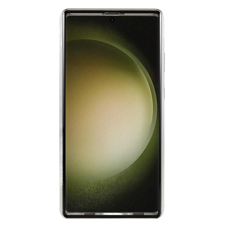 Hülle Für Samsung Galaxy S24 Ultra 5g Magnetisches Gehärtetes Glas Und Doppelter Schutz