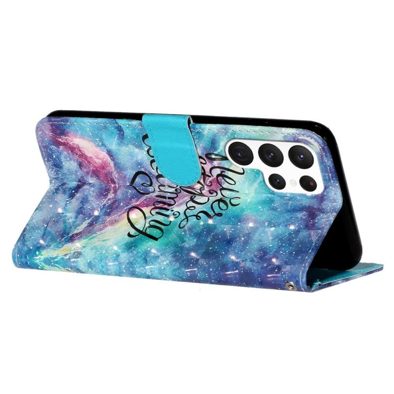 Lederhüllen Samsung Galaxy S24 Ultra 5g Never Stop Dreaming Mit Strap