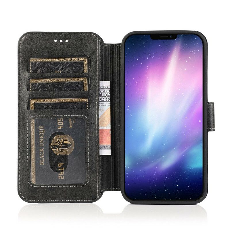 Flip Case Für iPhone 12 Pro Max Retro-lederstil