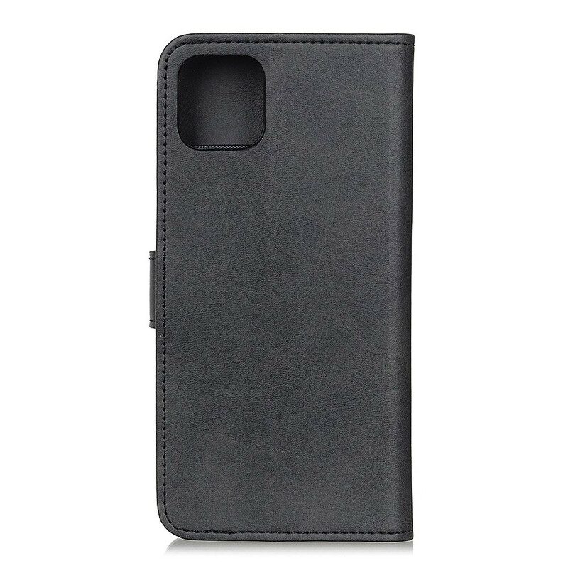 Flip Case Für iPhone 12 Pro Max Retro-mattledereffekt