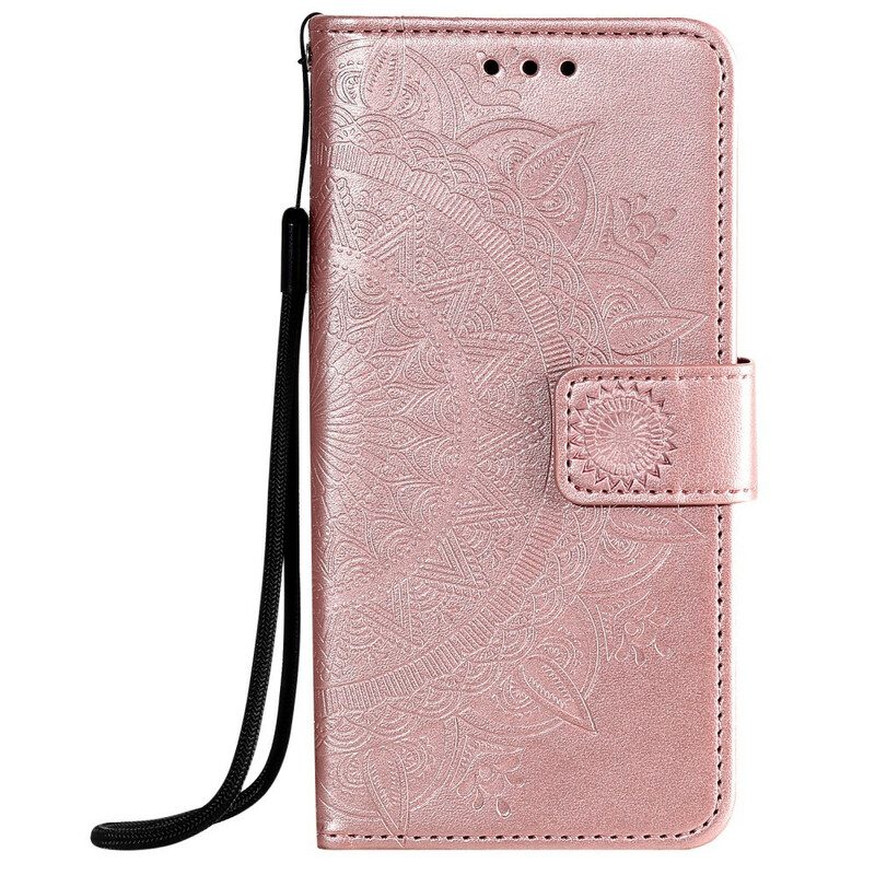 Flip Case Für iPhone 12 Pro Max Sonnenmandala