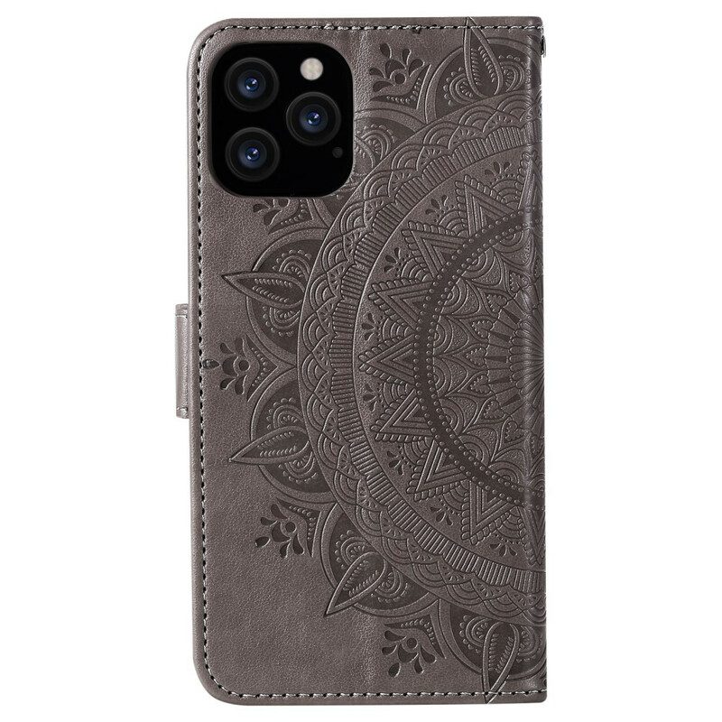 Flip Case Für iPhone 12 Pro Max Sonnenmandala