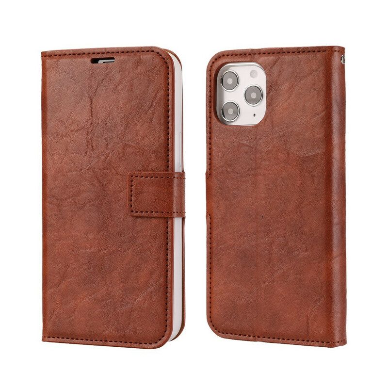 Hülle Flip Case Für iPhone 12 Pro Max Abnehmbarer Distressed-lederstil