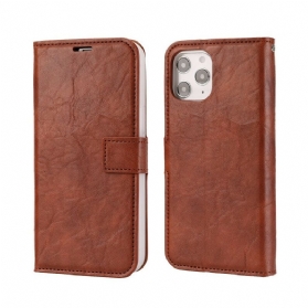 Hülle Flip Case Für iPhone 12 Pro Max Abnehmbarer Distressed-lederstil