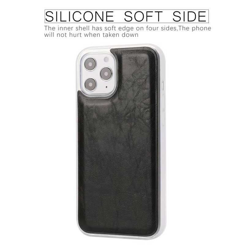 Hülle Flip Case Für iPhone 12 Pro Max Abnehmbarer Distressed-lederstil